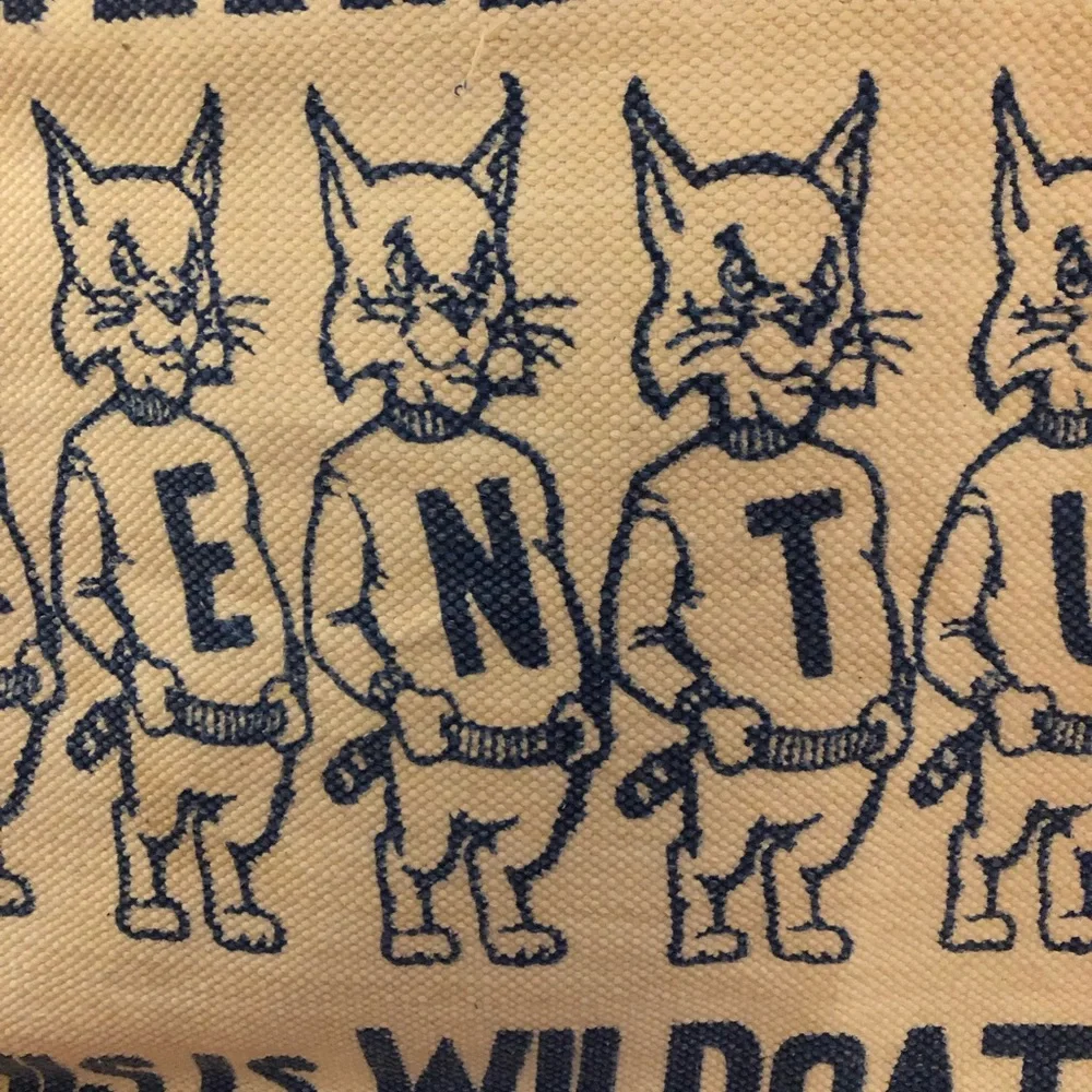 Kentucky Wildcat Printed Woven Mat/Banner Vintage Blue on Cream University Fun!